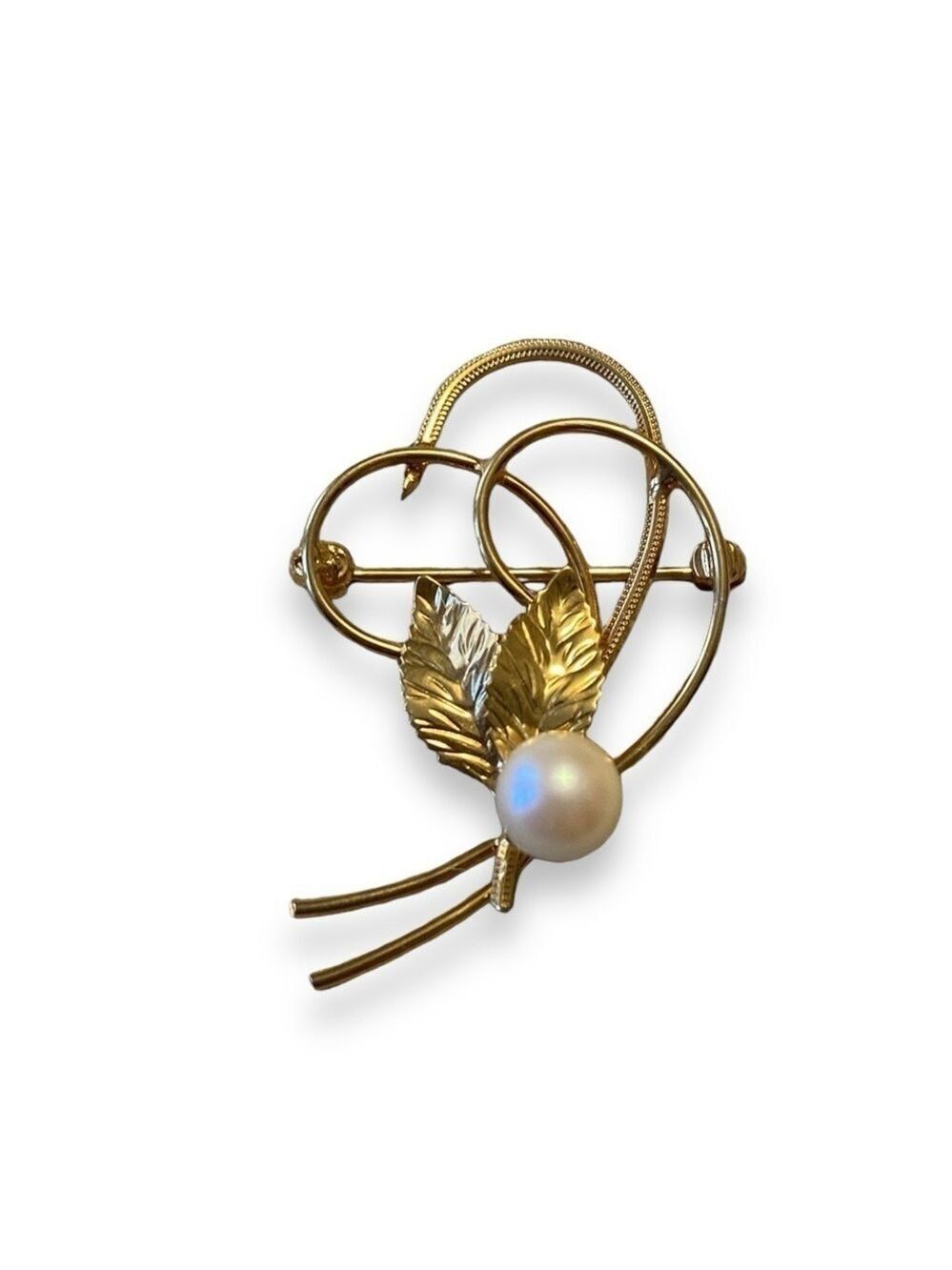 Vintage Carla Brooch Pearl 12K Gold Filled
